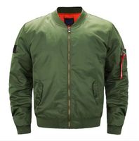 Wholesale Mens Jackets Autumn Winter Male Solid Color Coats Spring MA1 Bomber Jakcet Mans Pilot Outerwear