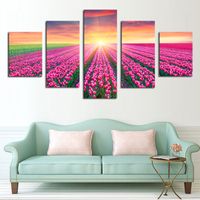Wholesale Unframed Panels Modern Red Roses HD Picture Canvas Print Painting Wall Art For Wall Decor Home Decoration Cheap Artwork