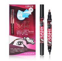 Wholesale NEW Hot Makeup YANQINA H double Eyeliner Pencil in Waterproof Eyeliner Pen Eyebrow Liquid Eye liner colors DHL shipping