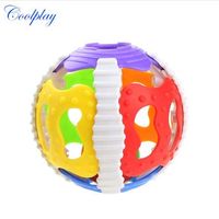 Wholesale 1 pc Little Loud baby rattle Hand Bell Ball Activity Grasping toy Develop Baby Intelligence Toy Xmas Birthday Gifts Months