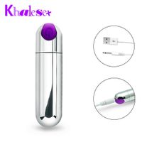 Wholesale Khalesex Strong Mini Bullet Vibrator Speeds Adult Sex Toys for Woman Mute Clitoris Anal Vibrating Female Masturbator Sex Shop S921