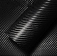 Wholesale 1 m PVC Self adhesive Auto Black Carbon Fiber Car Wrap Vinyl Film with Air Release Channel for Car Wrapping
