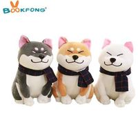 Bookfong 1pc Wear Scarf Shiba Inu Dog Plush Toy Soft Stuffed Dog Toy Good Valentines Gifts For Girlfriend 25cm 984
