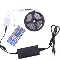 Wholesale 12 Volt LED RGBW RGBWW Light Strip Lamp Meter SMD L M with Key Remote Controller A AC V V to DC V Power Supply