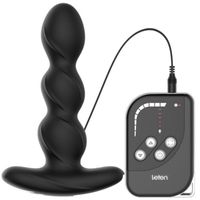 Wholesale Electric Shock Prostate Massager Rechargeable Silicone Anal Butt Plug Anus Beads Stimulator Masturbator Sex Toys For Men Women
