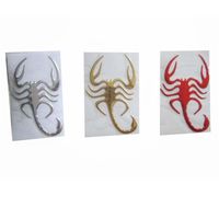 Wholesale pieces D PVC Scorpion Adhesive Badge Emblem Funny Car Decals Stickers Car styling