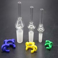 Wholesale Quartz Tip Quartz Nail Mouthpiece With Plastic Clip mm mm mm Joint For Dab Straw comb Glass Water Pipe kit