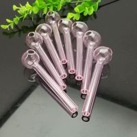 Wholesale Pink thickening cm glass straight pot Glass Bong Water Pipe Bongs Pipes SMOKING Accessories Bowls