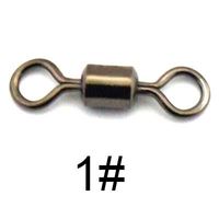 Wholesale 100pcs American Swivel Ring fishing gear professional fishing tackle accessories Connector copper swivel