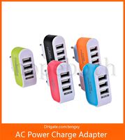 Wholesale candy colors Usb ports Eu US Ac home wall charger travel adapter adaptor for iphone samsung all smartphone mobile Cell phone