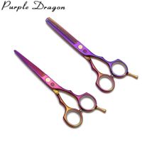 Wholesale Barber Scissors Multi Color C Purple Dragon Hair Cutting Shears Thinning Shears Hairdressing Scissors Hair Scissors Z1104