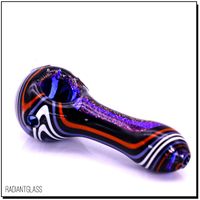 Wholesale 4 quot Heady Glass Pipes Flash Of Light Strip Dab Pipe Colored Tobacco for Smoking High Quality Hand
