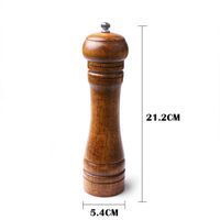5//6//8 pouces cuisine épices Sauce Muller Sel Moulin à poivre réglable en bois Meuleuse
