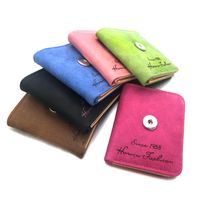 Wholesale Colorful Brand New Bag Snap Button Purse Pu leather Wallet Bags Charms Bracelet Jewelry For Women Fit mm Button Mini Bags