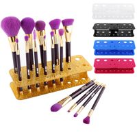Wholesale Acrylic Makeup Brushes Holder Stand Hole Storage Boxes Cosmetic Organizer Tools Showing Rack Make up Brush Display Shelf