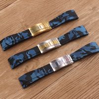 Wholesale Watch Accessories Waterproof Camo Rubber Silicone Strap mm Strap Wristband Mens Watch Band