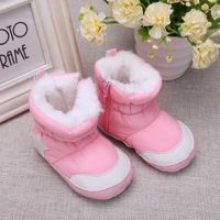 Wholesale Unisex Baby Infant Winter First Walkers Snow Boots Fleece Warm Shoes For Infant Soft Sole Star Baby Shoes For Boys Girl