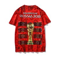 Wholesale Fashion Russia World Cup D Printed Soccer T Shirts Short Sleeve Summer Casual Men T Shirts Tees Plus Size Asian S XL Hot Sale