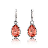 Wholesale Crystal Teardrop Ladies Earrings Made With Crystal Elements For Wedding Party Luxury Jewelry