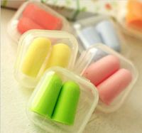 Wholesale Earplugs Noise Reduction For Travel Sleeping Pairs Health Separate boxes Soft Foam Noise Reducer Ear Plugs Travel Sleep Noise Prevention