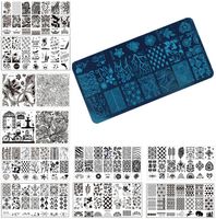 Wholesale Nail Art Stamp Stamping Image Plate cm Stainless Steel Nail Template Manicure Stencil Tools Styles For Choose
