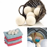 Wholesale Wool Dryer Balls Laundry Products Premium Reusable Natural Fabric Softener inch Static Reduces Helps Dry Clothes in Laundrys quicker