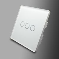 Wholesale Hot Smart Touch Wall Control Light Switch Crystal Glass Panel Gang Way B00438