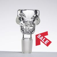 Wholesale BIG Size Skull Style Herb Holder Glass Bowl Colorful mm mm Male For Glass Bong Water Pipe
