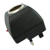 Wholesale 100V V AC to DC V Car Cigarette Lighter Wall Socket Power Adapter Converter UK Plug High Quality FAST SHIP