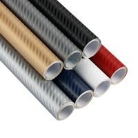 Wholesale 30cmx127cm D Carbon Fiber Vinyl Car Wrap Sheet Roll Film Car stickers and Decals Motorcycle Car Styling Accessories