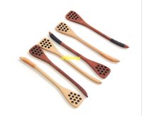 Wholesale 20pcs cm Wooden Honey Stick wood Honey Stirrer Stirring Spoon Honeycomb Honey Dipper styles