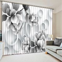 Wholesale Simple flower circle D Curtains Printing Blackout Curtains Living Room or Hotel Luxury Curtain