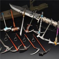 Wholesale Fort nite Pickaxe Action Figure Toy Anarchy Axe Reaper Pickaxe Fortnight Keyring Keychain Zinc Alloy colors