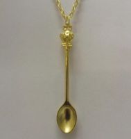 Wholesale DHL Designer Tibetan Silver Gold Vintage Crown Inspired Mini Tea Spoon Necklace DIY Teapot Royal Alice Necklace
