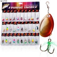 30 pcs Cuillère Pêche Leurres Minnow Baits Métal Dur Baits Crankbaits