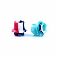 Wholesale Colorful Rainbow Mushrooms Resin Thread Resin Drip Tip Wide Bore Mouthpiece For TFV8 Big Baby GOON RDA TFV12 Prince Tank DHL