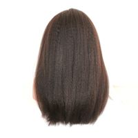 Wholesale Lace Front Kinky Staight Wigs Human Hair Natural Color Remy Perruque Vrigin Human Hair Silk Braided Glueless Wigs