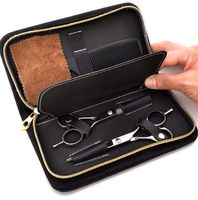 Wholesale Professional Hairdressing Scissor Bags Case Hold Hair Scissor Haircut Barber Shear Salon Holster Pouch Holder Styling Tool Kit