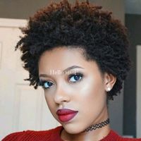 Wholesale Tight Afro Kinky Curly Celebrity Tight Curly Celebrity Cheap Pixie Cut Brazilian Human Hair Very Short Wig