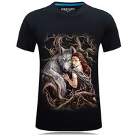 Wholesale Personality D printing mens designer t shirts shorts stereo domineering round neck t shirt hole dead song hip hop luxury t shirt