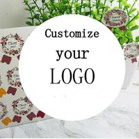PERSONALISED CLEAR TRANSPARENT ROUND STICKERS CUSTOM LOGO LABELS 63MM