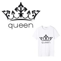 Wholesale 1 Queen Iron on Applique Embroidery Flower Patches for Clothing DIY Vinyl Hot Heat Thermal Transfers for T Shirt Stickers