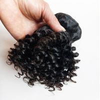 Wholesale Brazilian European Virgin human hair extension Kinky Curly inch Mongolian Indian remy Hair weft Black woman popular hair weaves