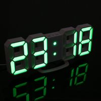 Wholesale 2018 New Modern D LED Display Digital Desk Wall Alarm Clock Night Light Lamp With More Mode And Showed Different Color