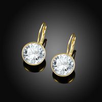 Wholesale New Brands Color Bella Stud Earrings For Women White Crystal From Swarovski Fashion Earrings Wedding Office Jewelry Gift New