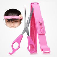 Wholesale Professional Pink DIY Hair Cut Tools Women Artifact Style Set Hair Cutting Pruning Scissors Bangs Layers Style Scissor Clipper