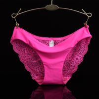 Wholesale Women s Sexy Lace Panties Ultra Thin Transparent Breathable With Big Size High Crotch Transparent Floral Bow Soft Briefs T022