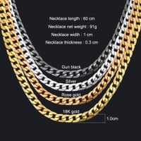 Wholesale Miami Cuban Link Chain Necklace cm Silver Gold Color Curb Chain For Men Jewelry Corrente De Prata Masculina mens necklace