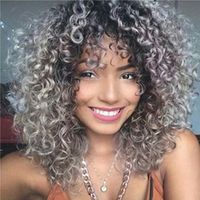 European And American Multi Color Short Curly Hair Wig Head Chemical Fiber High Temperature Silk For Any Skin Color Wig Headgear
