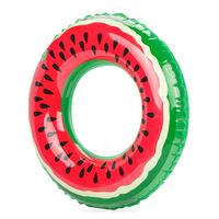 Wholesale 120cm cartoon print Watermelon swim ring floating air mattress raft adult water floats mat water sports tubes beach toy